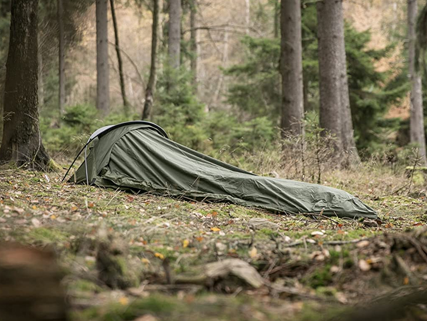 bivy sack in the woods
