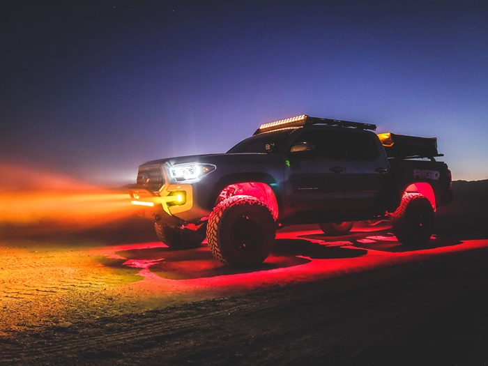 truck on a road
