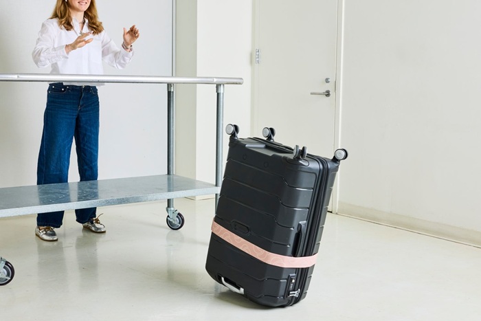 luggage strap on a suitcase