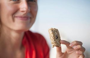 eating protein bar