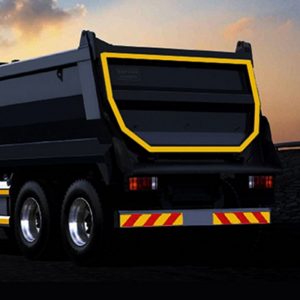 reflective safety tape truck