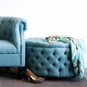 blue large Emma Ottomans storage
