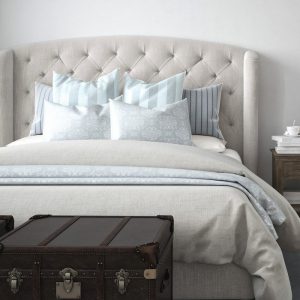 pink designer bed headboard for bedroom