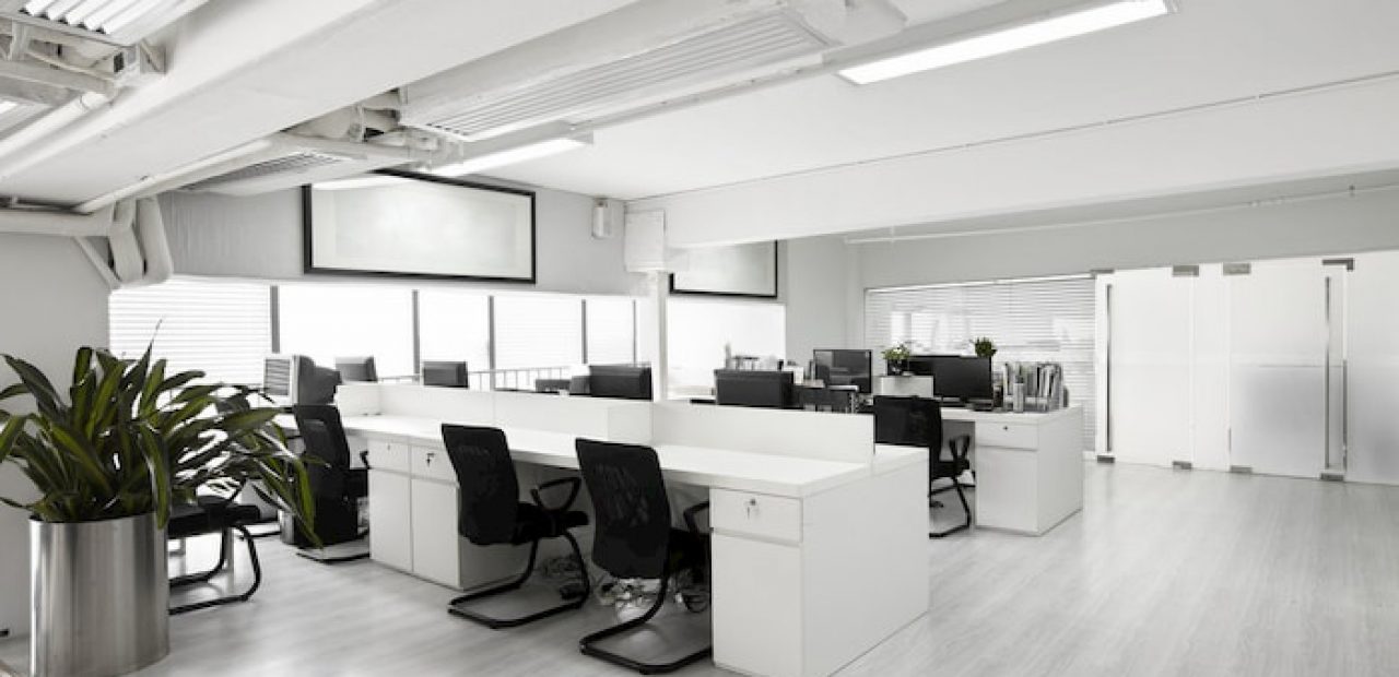 vinyl flooring in a modern office