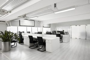 vinyl flooring in a modern office
