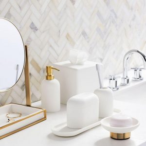 picture of bathroom accessories by the sink