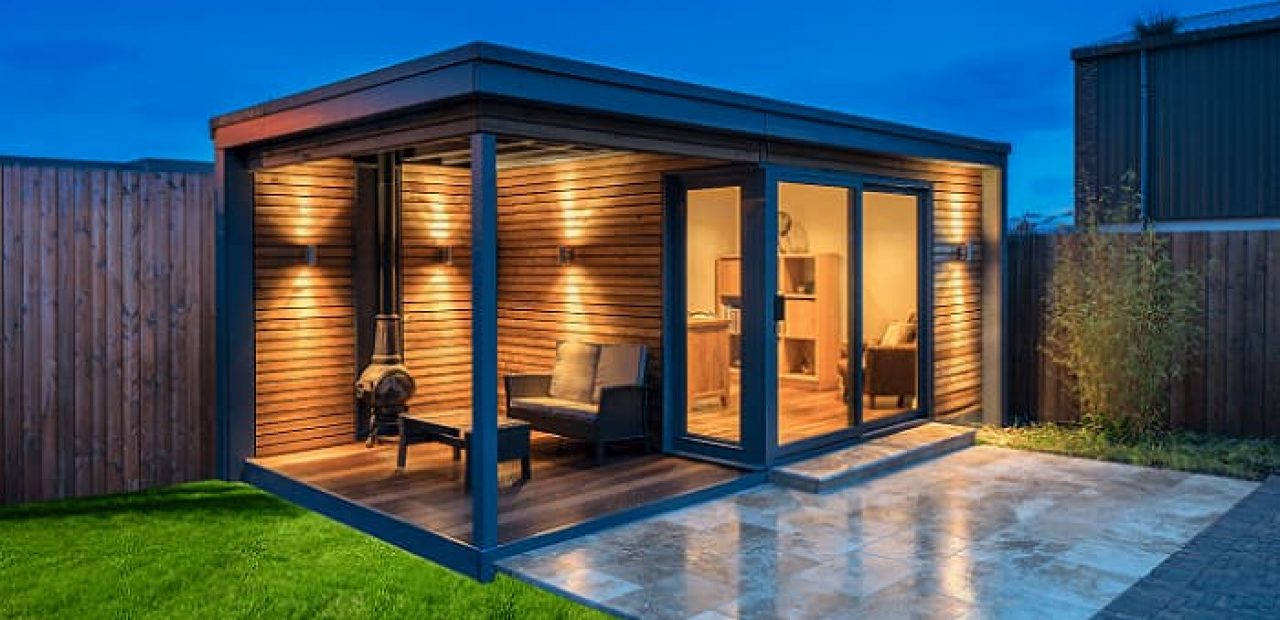 Shed with lights
