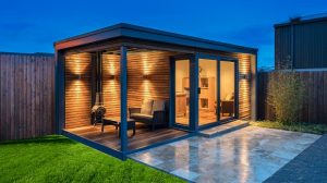 Shed with lights