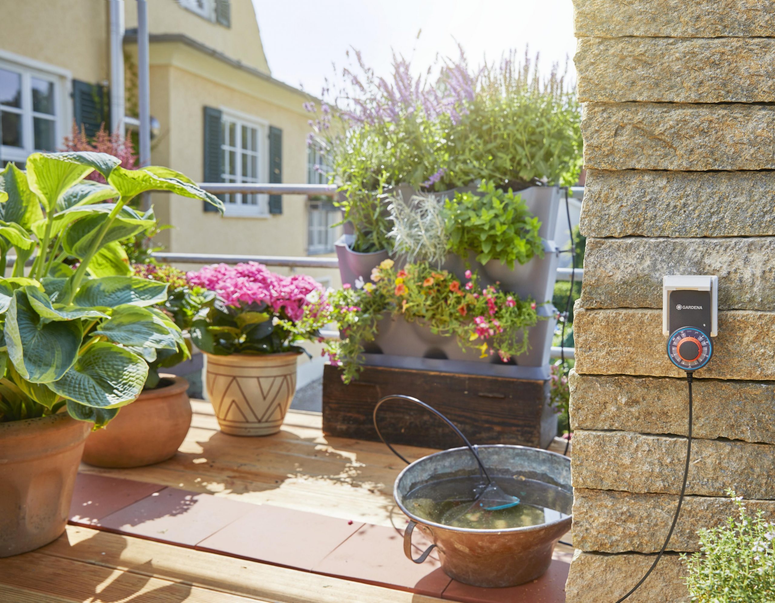self-watering patio planter