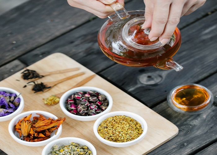 Tea,Leaves.Teapot