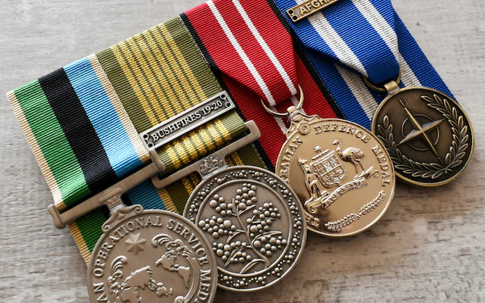 mounted medals
