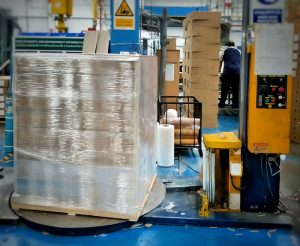 Machine wrapped package