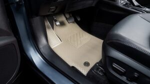 white car floor mat