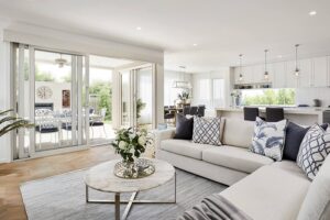 house in bright colours with Hamptons furniture