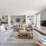 living room decorated in Hamptons style