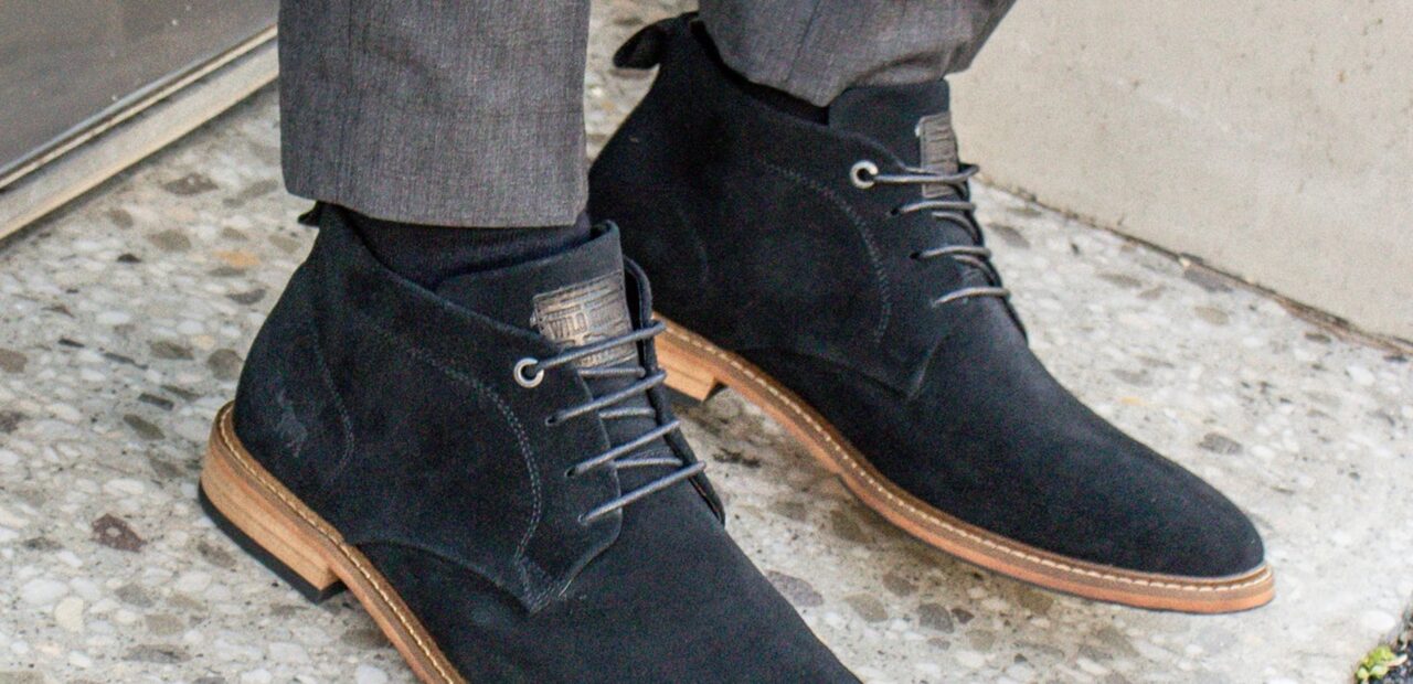 Clapton Lace Up Boots Black Suede