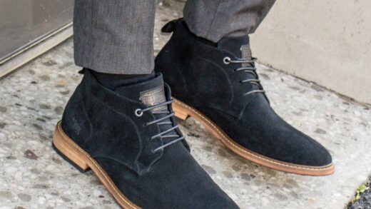 Clapton Lace Up Boots Black Suede