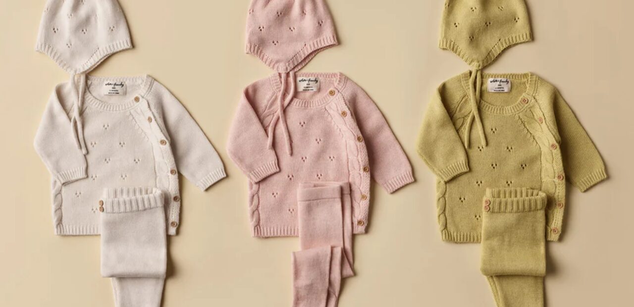 Pink Knitted Pointelle Kimono Cardigan