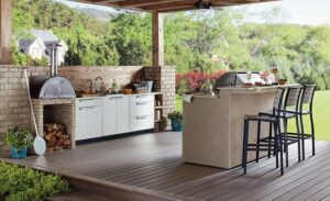 modern outdoor kitchen with all essentials