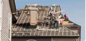 men on roof