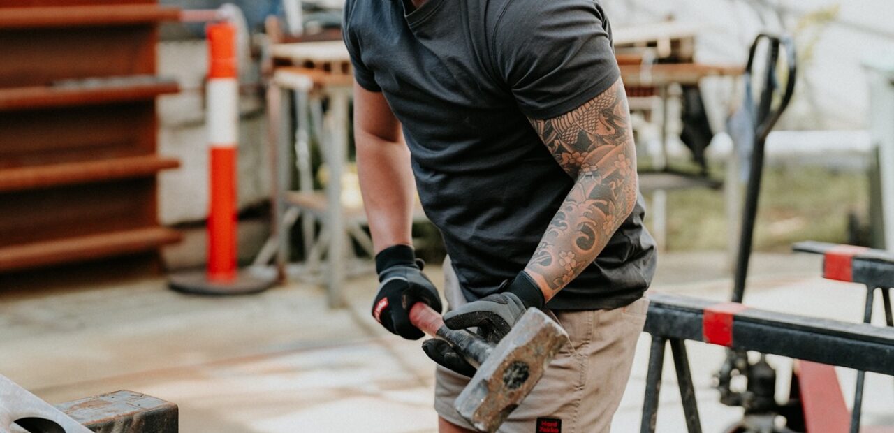 man wear Hard Yakka workwear