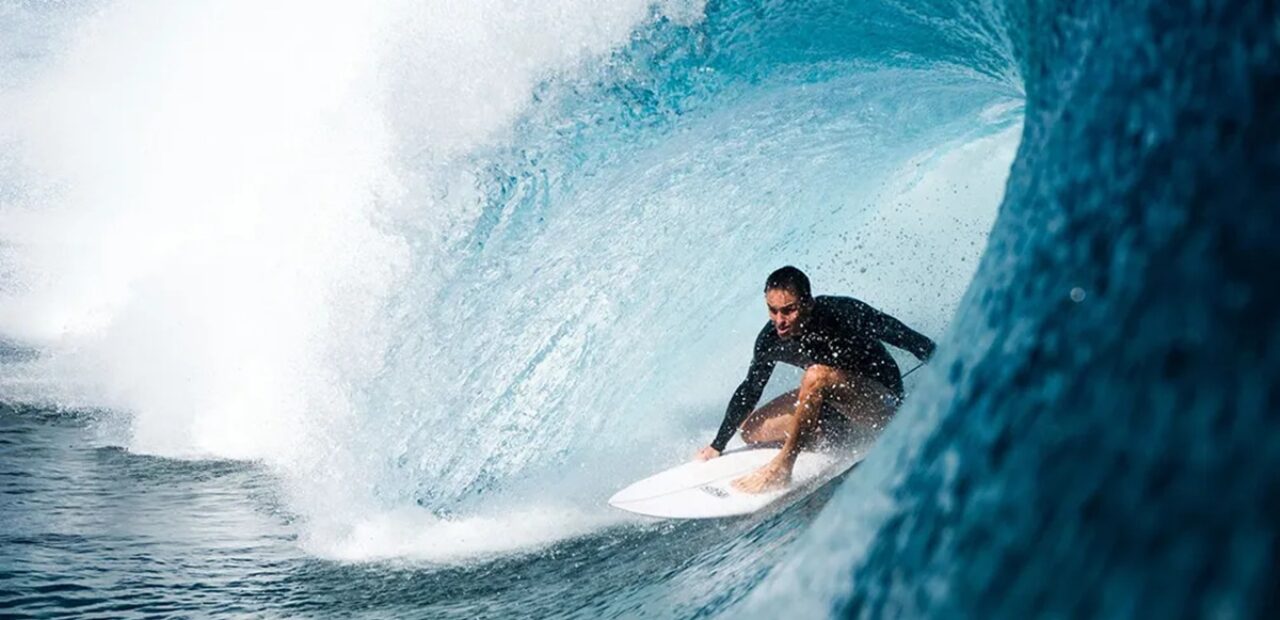 man surfing