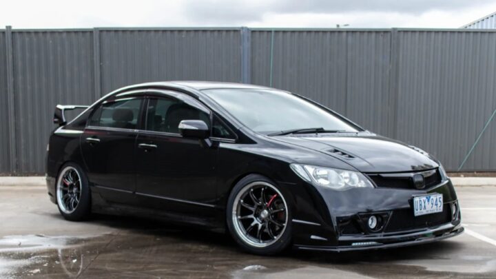 car with a body kit