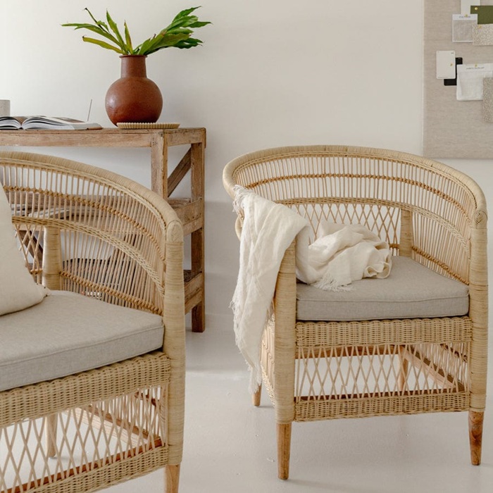 Malawi Style Club Chair Natural
