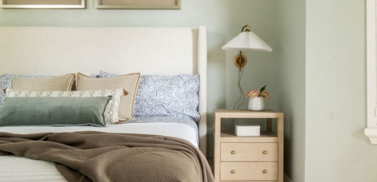king single bed in the bedroom