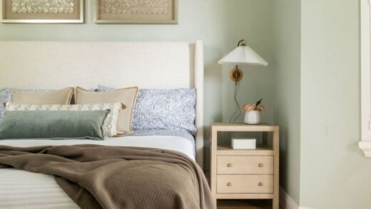 king single bed in the bedroom