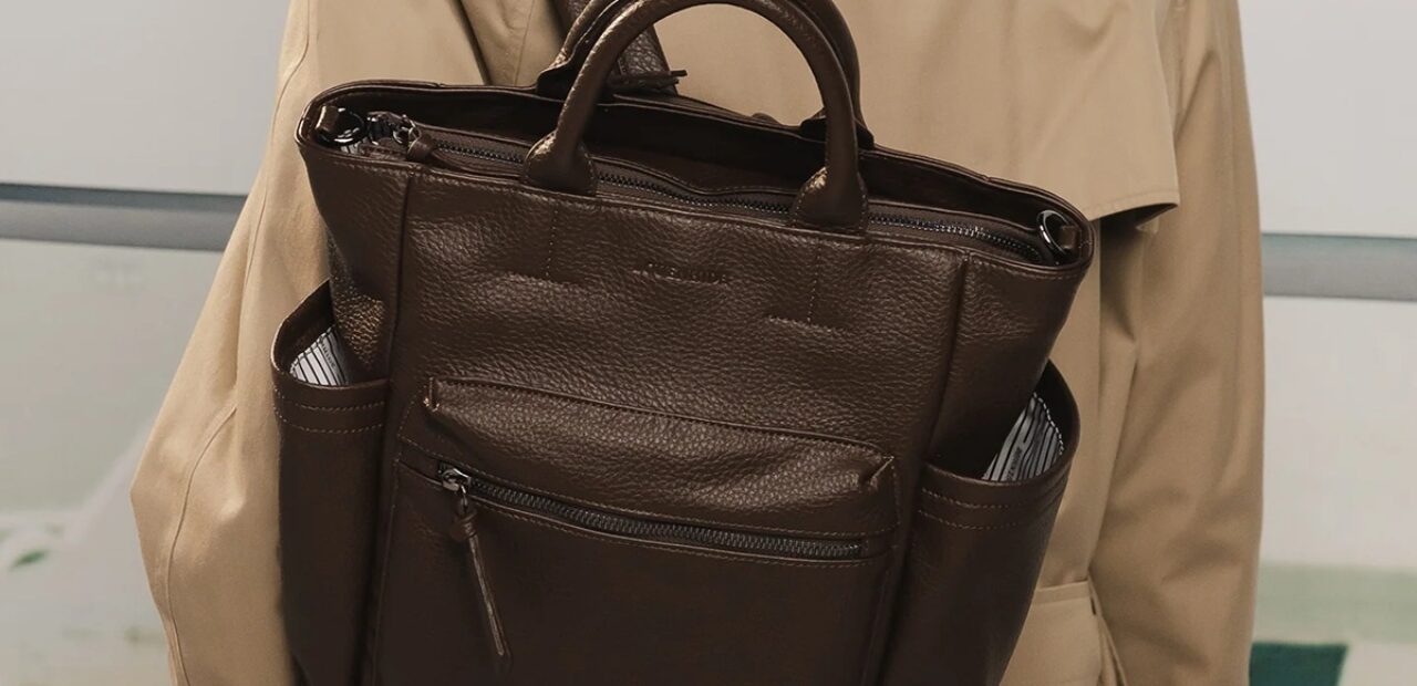 travel backpack on a ladie