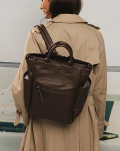 travel backpack on a ladie
